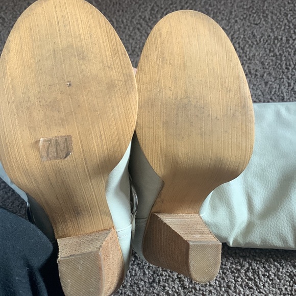 white beautiful Studded/Rhinestone tall Boots - Picture 5 of 7